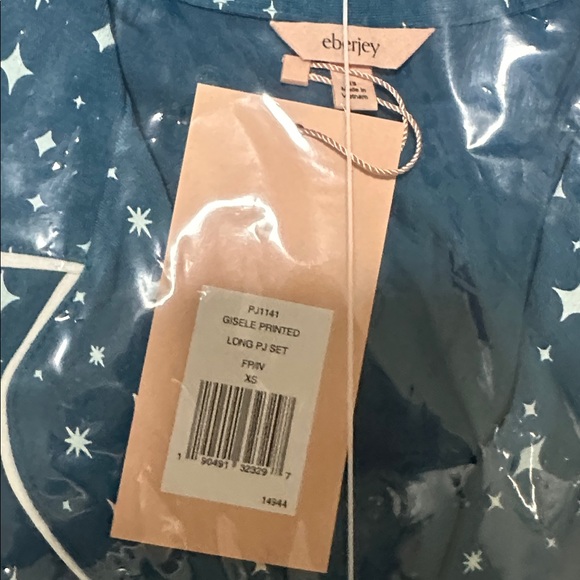 NWT Eberjey Gisele Star-Print Long Sleeve Pajama Set XS - Picture 4 of 5